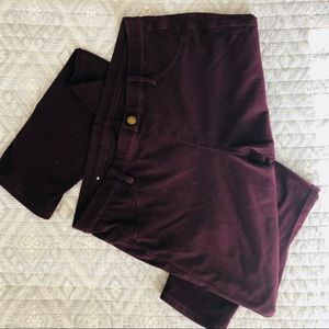 Uniqlo super stretch leggings jeans in wine